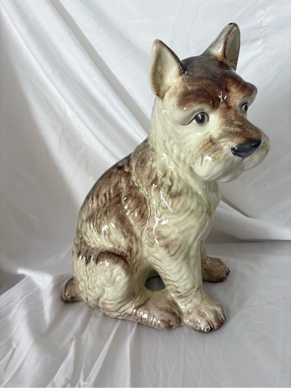 Vintage schnauzer ceramic figurine large dog home decor statue accent - Picture 2 of 5